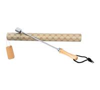 Pic à bière Caranelizer - Chauffe-bière - Poignée en bois véritable - 100 % adaptée à un usage alimentaire - Boule en acier inoxydable (BeerSpike -2)