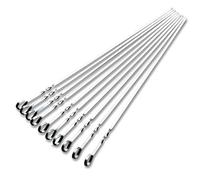 Pic A Brochette Lot de 10 brochettes à viande en acier inoxydable 430, épaisses, de 41 cm, for barbecue et usage domestique. Outil de perçage en fer.