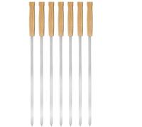 Pic A Brochette Lot de 8 grandes brochettes à kebab en acier inoxydable épais et réutilisables for viande, poulet et légumes. Outil indispensable for barbecue en extérieur.