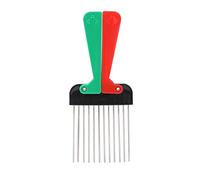 Pic à Cheveux, Peigne en Métal pour Salon de Coiffure Portable Peigne Démêlant Perruque Tresse Peigne de Coiffure Afro Peigne Poignée Pliante Peigne à Dents Larges Coiffure Démêlant Pic à Cheveux