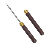 Pic à glace en acier inoxydable avec couvercle de sécurité, outil pour briser la glace, poignée en bois antidérapante pour une prise en main facile, 22,9 cm de long (lot de 1)