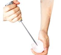 Pic à glace en acier inoxydable, ciseau à glace pour congélateur - Ciseau à glace à manche en bois à fourchette unique -Outil de brise-glace intégré pour les gros glaçons et les petits débris de glac
