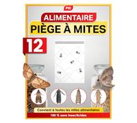 PIC Anti Mites Alimentaires - 12x Piege a Pheromone pour Cuisine et Placard | Sans insecticide, sûr pour les aliments, efficace jusqu'à 8 semaines, détection précoce dans placard et garde-manger