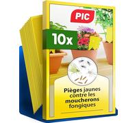 PIC Anti Moucherons Plantes Intérieur 10x - Pièges Jaunes Collants