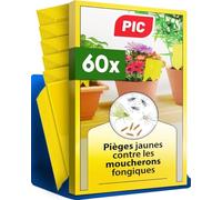 PIC Anti Moucherons Plantes Intérieur 60x - Pièges Jaunes Collants