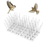 Pic Anti Pigeon 2m en Acier Inoxydable 304, Pique Anti Pigeons pour Balcon Fenetre et Toitures, Pique Anti Oiseaux Exterieur pour Moineaux Hirondelles Corneilles Chat, avec 120 Pique (25cm*8pcs)