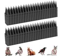 Pic Anti Pigeon, 5.4M Anti Pigeon pour Balcon Plastique, Repulsif Chat Kit, Repulsif Oiseaux pour Effrayer, Corbeaux, Moineaux, Chats - 12 Pièces de 45 cm