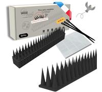 Pic Anti Pigeon 5,7 m Modulable et Ajustable - Installation Ultra Facile - Kit Complet Adhésif & Colliers Inclus - Dissuasion Efficace Anti Pigeons, Oiseaux, Chats pour Balcon, Fenêtre, Toit et Jardin