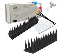 Pic Anti Pigeon 5,7 m Modulable et Ajustable - Installation Ultra Facile - Kit Complet Adhésif & Colliers Inclus - Dissuasion Efficace Anti Pigeons, Oiseaux, Chats pour Balcon, Fenêtre, Toit et Jardin