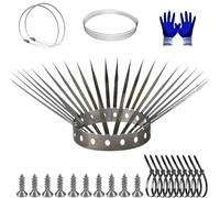 Pic Anti Pigeon et Anti Chat, Contre Les martres, Raton Laveur, pour Tuyau de Descente, Grenier, Voiture, gouttière, Jardin, Repousse également Les Oiseaux, Les écureuils, 1 m de Longueur