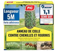 PIC Bande Glue Arbre Fruitier 5 mètres - Glu Arboricole Anti Fourmis | Non toxique et résistant à l'eau, contre chenilles et insectes rampants, environ 11 troncs, pour l'agriculture biologique
