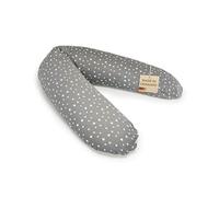 pic bear Coussin d'allaitement, rembourrage en microbilles EPS sans substances nocives, certifié TÜV pour l'allaitement, coussin de positionnement (étoiles anthracite/blanc, 190 cm)