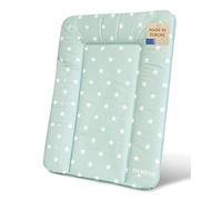 pic Bear Matelas à langer, certifié Oeko-Tex, facile d'entretien, 50 x 70 cm, motif étoiles celadon