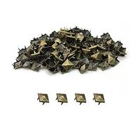 Pic Clous Rivets Carré en bronze/laiton antique pour vêtements en cuir sacs Jeans Craft-Pyramide Punk Clous Pour Ornements, Bronze/Antique Brass, 6 mm