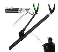 Pic de pêche - Matériel chromé durable, base en fer robuste | Outil télescopique universel de support de tube pour tourner la fibre de carbone Piquet de coulée en fibre de carbone dans l' de