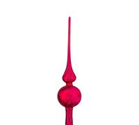 Pic de sapin de Noël grand 35 cm - Rouge glacé et doré - Pointe de sapin de Noël