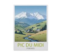 Pic du Midi Pyrénées，1000 Pièces Puzzle en Papier Intéressant Puzzle défi Cérébral pour Les Femmes Jouets De Décompression（38x26cm）-GM53