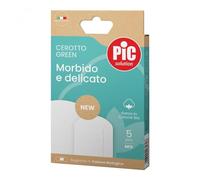 Pic Green - Cerotto Morbido e Delicato Garza in Cotone Bio, 5 cerotti Mix