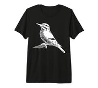 Pic Maculé Linéaire Observateur d'oiseaux T-Shirt Haut de Gamme