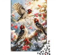 Pic Neige Branche 1000pcs Mini Puzzle pour Famille Éducatif | 52x38cm Papier Décoration Salon Coupe Précise Cadeau Ami Relaxation