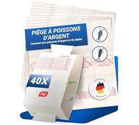 PIC Piège à Poisson d'argent 40pièces - Pièges à Lépismes Adhésifs Hautement Efficaces pour Poissons d'argent et Poissons de Papier, Alternative à Poisson d'argent Insecticide
