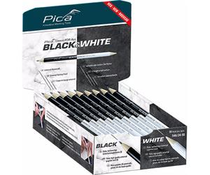 Pica 546/24 Crayon De Couleur Noir Et Blanc (50 Pcs)