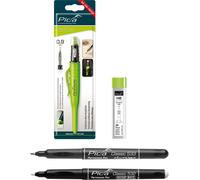 Pica Fine Dry Lot De 4 Marqueurs À Pointe Profonde + Mines De Rechange Hb + Stylo Permanent Fin Noir + Marqueur Permanent Blanc