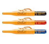 Pica Marker Kit marqueurs permanents Pica L150 Lyra 3 couleurs noir/bleu/rouge (lot de 3)
