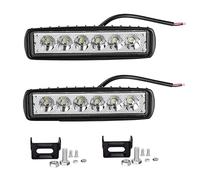 PICAA 2pcs Phare de Travail Led 6 pouces 18W, 12v 24v 6000K Blanc Projecteur LED Voiture Feux de Travail Lampe de Travail pour Camion Tracteur 4x4 ATV SUV Moto