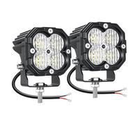 PICAA 2X Mini 3 pouces 30W Blanc Feux de Travail LED, Flood Phare de Travail Led 12V 24V, Lampe Antibrouillard Voiture pour Offroad, SUV, Camion, Tracteur, 4x4, ATV, Moto