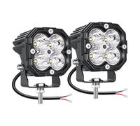 PICAA 2X Mini 3 pouces 30W Blanc Feux de Travail LED, Spot Phare de Travail Led 12V 24V, Lampe Antibrouillard Voiture pour Offroad, SUV, Camion, Tracteur, 4x4, ATV, Moto