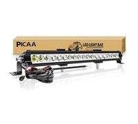 PICAA Barre LED, 20 pouces 50cm 6000 LM Une Rangée Rampe a LED étanche IP67