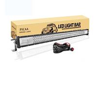 PICAA Barre LED,7D 42 Pouces 104 cm 540W Rampe a LED, Câblage Inclus | Triple Rangée ,Barre Lumineuse,Combo Faisceau de Spot, 12V 24V, hors route Voiture Véhicules 4x4 SUV ATV Camion Tracteur