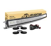 PICAA Barre LED,7D Triple Rangée Incurvé 42 Pouces 104cm 540W Rampe a LED Barre avec de Support d'installation magnétique, Hors Route Voiture Véhicules 4x4 SUV ATV Camion 12V