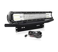 PICAA Barre Lumineuse LED, 52 cm 20 pouces 288W Rampe Led avec Support de Montage de Plaque d'immatriculation et 12V Kit de Câblage pour 4x4 Voiture Camion Tracteur Offroad SUV