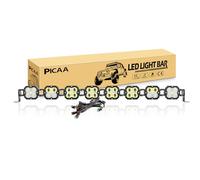 PICAA Barre Lumineuse LED de Travail, 52 Pouces 24000LM Rampe Barre de Led, Faisceau Mixte (Spot/Flood), avec Connecteur DT, Étanche IP67, 12V/24V, pour 4x4, SUV, UTV, Camion, Tracteur, Remorque