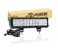PICAA Led Barre Lumineuse 30.5cm 72W 12 pouces Rampe a led barre de led avec de cablage Combo Faisceau de Spot D'inondation 12V 24V hors route Voiture Véhicules 4x4 SUV ATV Camion Tracteur