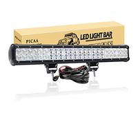 PICAA Led Barre Lumineuse 58.5cm 144W 22 pouces Rampe a led barre de led avec de cablage Combo Faisceau de Spot D'inondation 12V 24V hors route Voiture Véhicules 4x4 SUV ATV Camion Tracteur