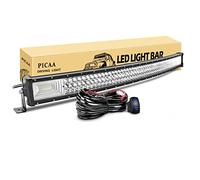 PICAA Led Barre Lumineuse, 7D Triple Rangée Incurvé 42pouces 104cm 540W Rampe a led barre de led avec 12V câblage kit, hors route Voiture Véhicules 4x4 SUV ATV Camion 6000K