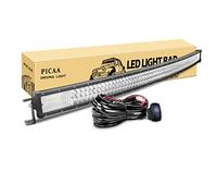 PICAA Led Barre Lumineuse, 7D Triple Rangée Incurvé 50pouces 125cm 648W Rampe a led barre de led avec 12V stroboscopique faisceau de câblage kit, hors route Voiture Véhicules 4x4 SUV ATV Camion