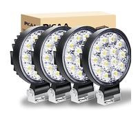PICAA Phare de Travail LED, 4 PCS 3.2 Pouces Mini 42W Spot Projecteur LED