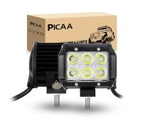 PICAA Phare de Travail Led, 4 pouces 10CM 18W longue portée Rampe a led barre de led Spot 12V 24V hors route Voiture Véhicules 4x4 SUV ATV Camion Tracteur（2 pièces）