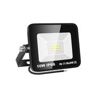 PICAA Projecteur LED Exterieur,1PCS 10W Projecteur Exterieur,IP66 Etanche 1000LM Spot LED Extérieur Puissant, Lumières d'inondation.pour jardin, Garage,Patio,Grange,Cour (6500K Blanc Froid, 10W)