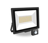 PICAA Projecteur LED Exterieur,1PCS 75W Projecteur Exterieur avec détecteur de mouvement, Spot LED Extérieur Puissant, Lumières d'inondation.pour jardin, Garage,Patio,Grange,Cour (Blanc chaud)