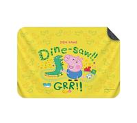 PICANOVA - Couverture Polaire Peppa Pig - Couverture avec Votre nom Couverture en Peluche Premium - Cadeau personnalisé pour Les Enfants - Dinosaur - 100x70cm