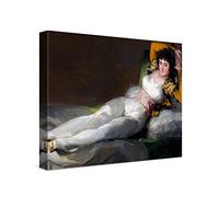 PICANOVA - Francisco Goya - La Maja Vêtue 40x30cm - Photo sur Toile - Impression sur Toile Haut de Gamme - Image sur Toile pour Décoration Murale Moderne - La Collection Art Classique