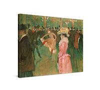 PICANOVA - Henri de Toulouse-Lautrec - Au Moulin-Rouge 80x60cm - Photo sur Toile - Impression sur Toile Haut de Gamme - Image sur Toile pour Décoration Murale Moderne - La Collection Art Classique