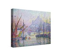 PICANOVA - Paul Signac - Notre-Dame-de-la-Garde 40x30cm - Photo sur Toile - Impression sur Toile Haut de Gamme - Image sur Toile pour Décoration Murale Moderne - La Collection Art Classique