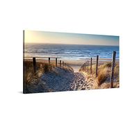 PICANOVA - Photo sur Toile Chemin vers la Mer 100x50cm - Impression sur Toile Haut de Gamme - Image sur Toile pour Décoration Murale Moderne - La Collection Des Plages