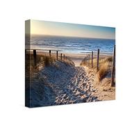 PICANOVA - Photo sur Toile Chemin vers la Mer 80x60cm - Impression sur Toile Haut de Gamme - Image sur Toile pour Décoration Murale Moderne - La Collection Des Plages